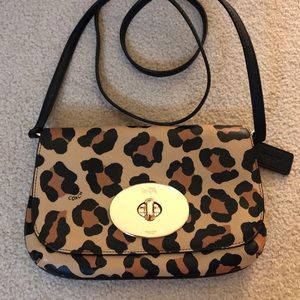 Coach leopard crossbody bag